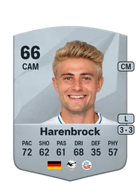 Cedric Harenbrock Common 66 Overall Rating