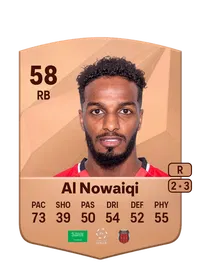 Hussain Al Nowaiqi Common 58 Overall Rating