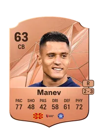 Jovan Manev Rare 63 Overall Rating