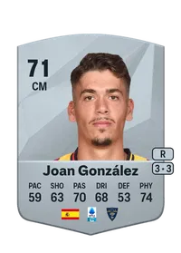 Joan González Common 71 Overall Rating