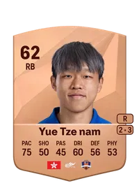 Yue Tze nam Common 62 Overall Rating