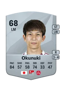 Kanji Okunuki Common 68 Overall Rating