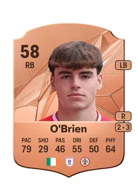 Connor O'Brien Rare 58 Overall Rating