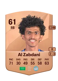 Hussain Al Zabdani Common 61 Overall Rating