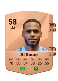 Sattam Al Rouqi Common 58 Overall Rating