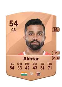 Asheer Akhtar Common 54 Overall Rating