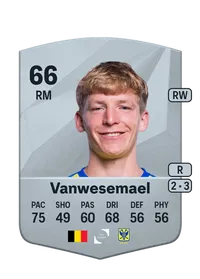 Robert-Jan Vanwesemael Common 66 Overall Rating