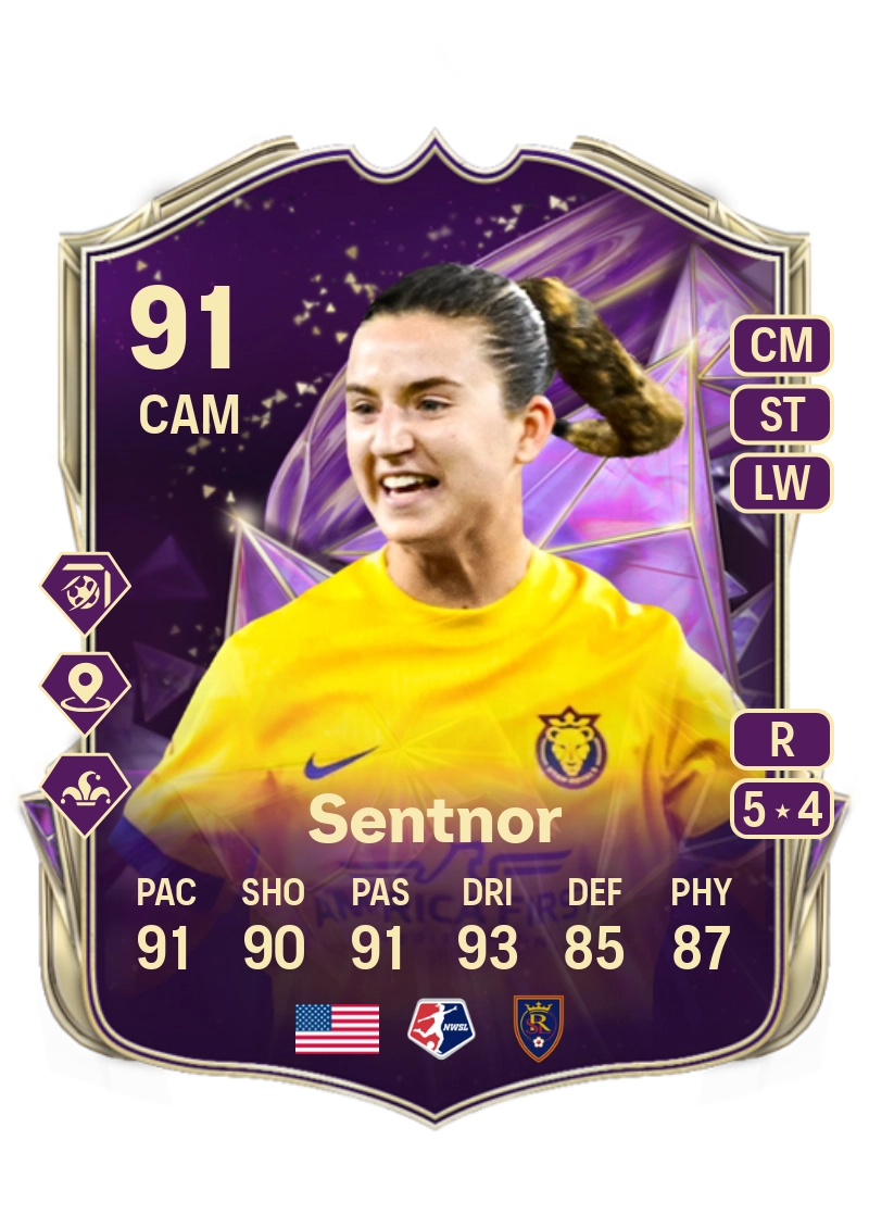 Allyson Sentnor TOTS Highlights 91 Overall Rating