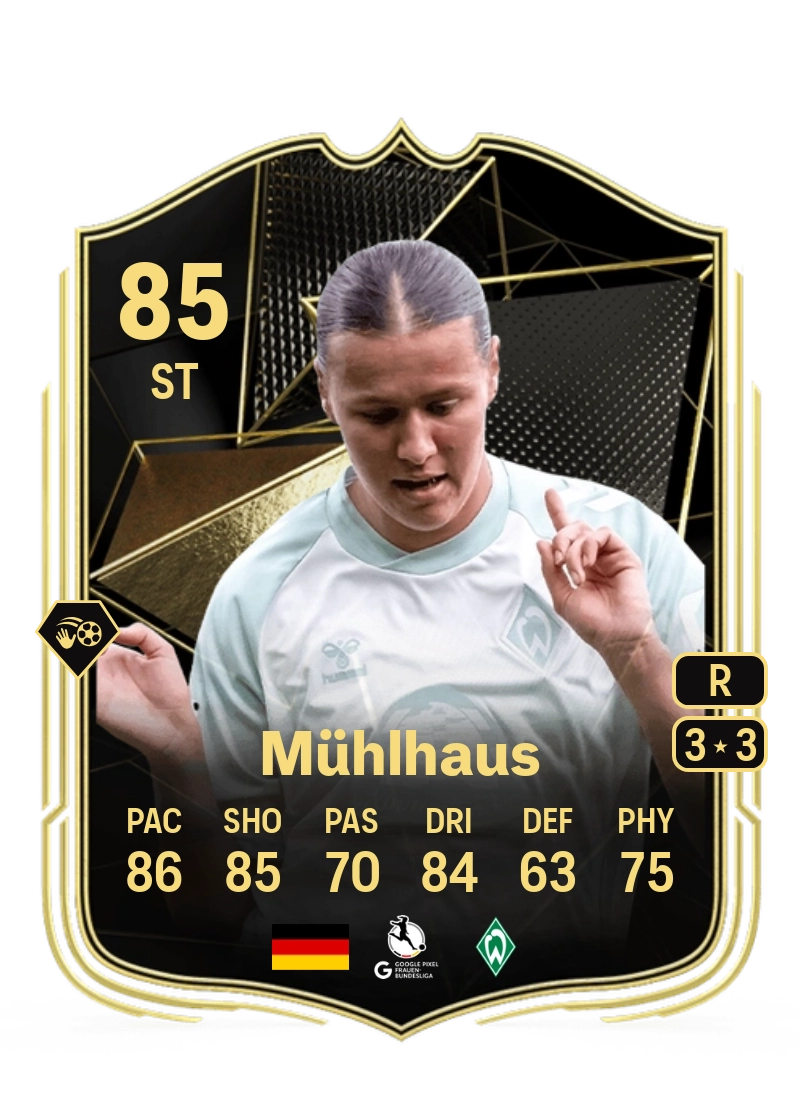 Larissa Mühlhaus Team of the Week 85 Overall Rating