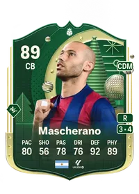 Javier Mascherano Winter Wildcards Hero 89 Overall Rating