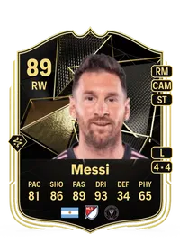 Lionel Messi Team of the Week 89 Overall Rating