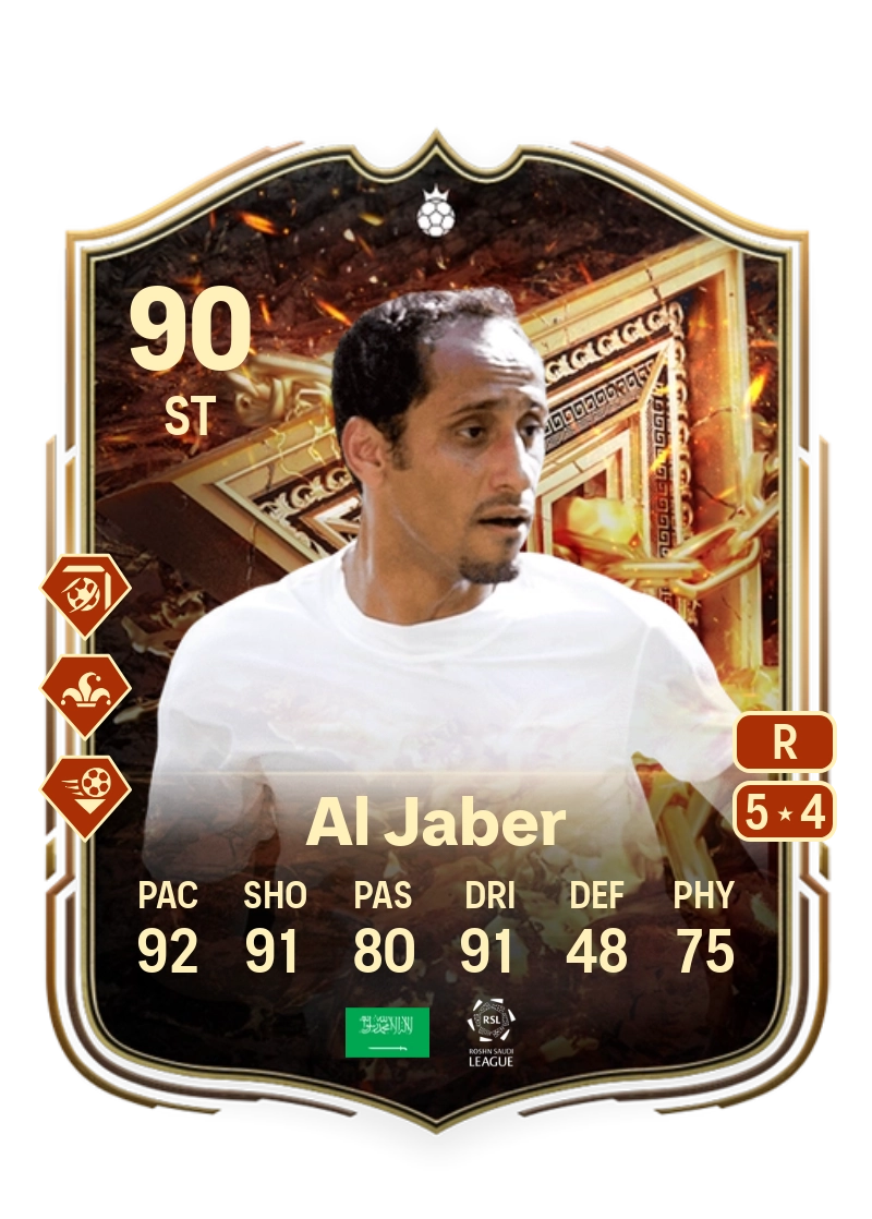 Sami Al Jaber FUT Immortals Hero 90 Overall Rating