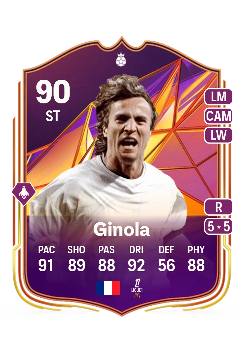 David Ginola Track Stars Hero 90 Overall Rating