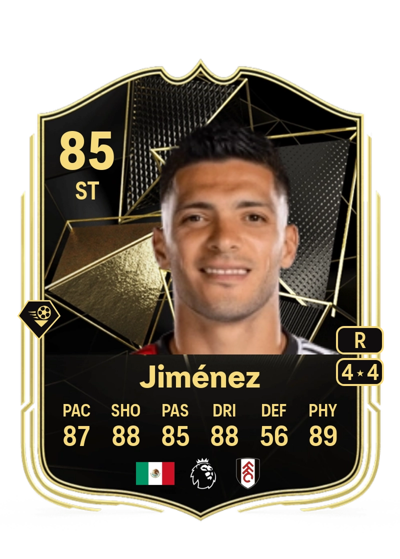 Raúl Jiménez Team of the Week 85 Overall Rating