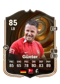 Christian Günter Ultimate Succession 85 Overall Rating