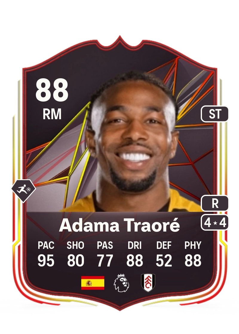 Adama Traoré World Tour 88 Overall Rating
