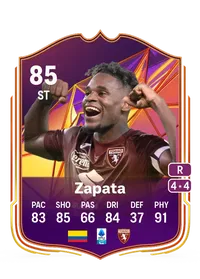 Duván Zapata Track Stars 85 Overall Rating