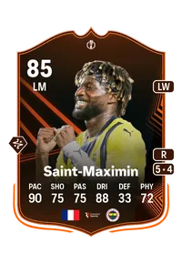 Allan Saint-Maximin UEL Road to the Knockouts 85 Overall Rating