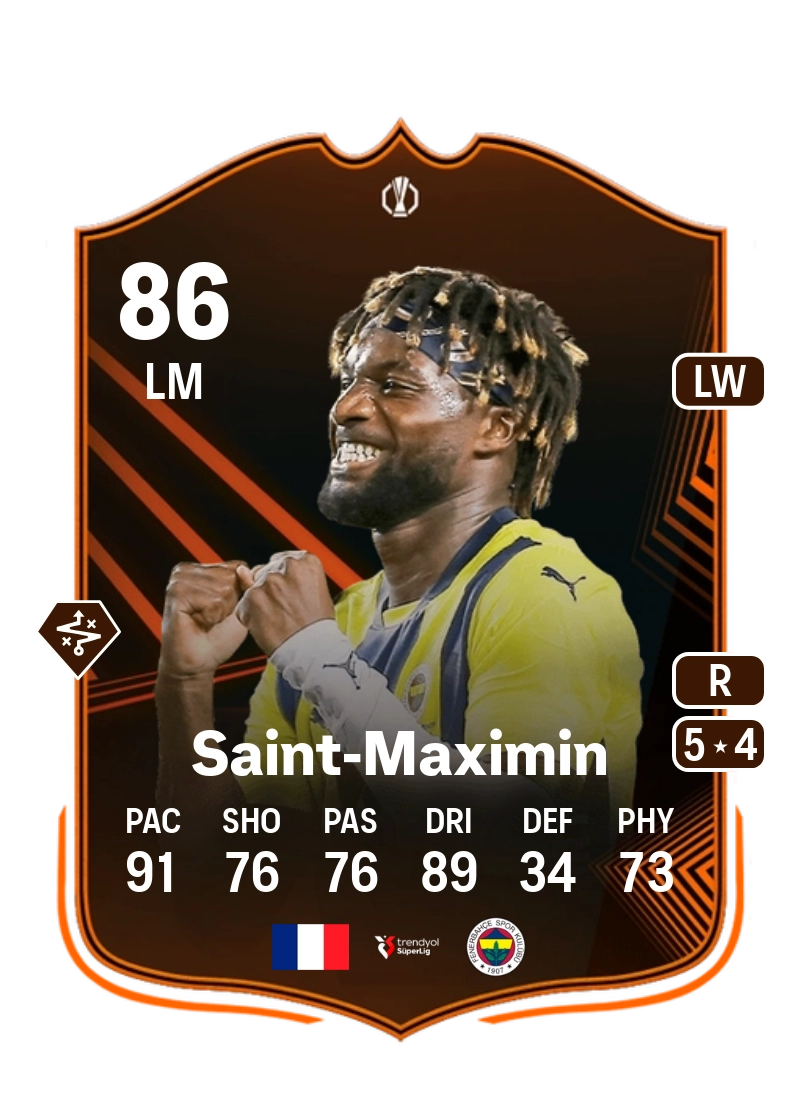 Allan Saint-Maximin UEL Road to the Knockouts 86 Overall Rating