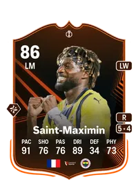 Allan Saint-Maximin UEL Road to the Knockouts 86 Overall Rating