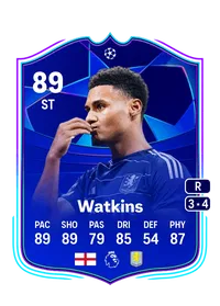 Ollie Watkins UCL Road to the Knockouts 89 Overall Rating