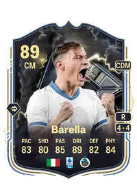 Nicolò Barella Thunderstruck 89 Overall Rating