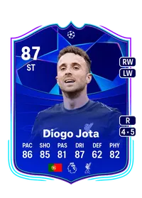 Diogo Jota UCL Road to the Knockouts 87 Overall Rating