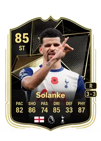 Dominic Solanke Team of the Week 85 Overall Rating