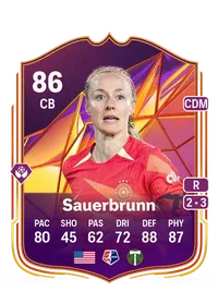 Becky Sauerbrunn Track Stars 86 Overall Rating