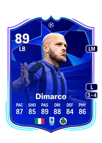 Federico Dimarco UCL Road to the Knockouts 89 Overall Rating