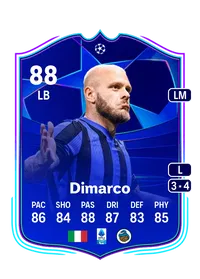 Federico Dimarco UCL Road to the Knockouts 88 Overall Rating