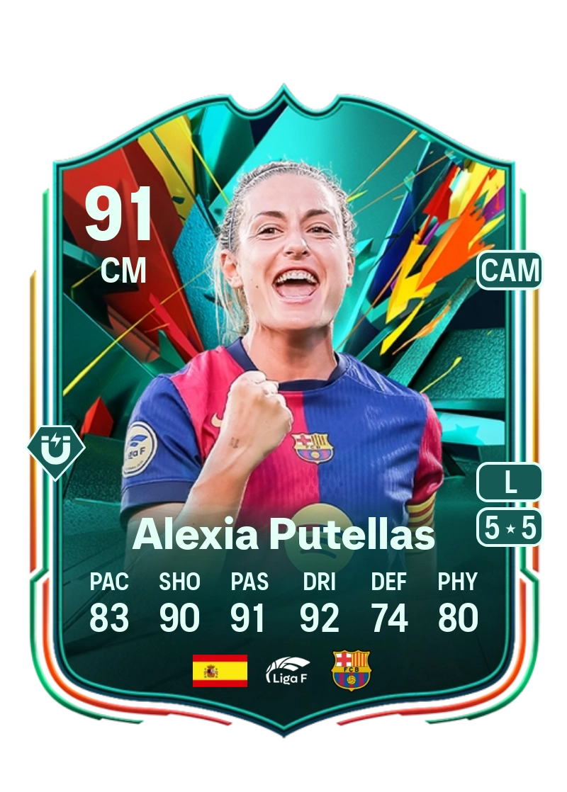 Alexia Putellas Total Rush 91 Overall Rating