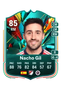 Nacho Gil Total Rush 85 Overall Rating