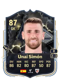 Unai Simón Thunderstruck 87 Overall Rating