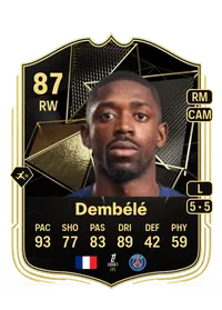 Ousmane Dembélé Team of the Week 87 Overall Rating