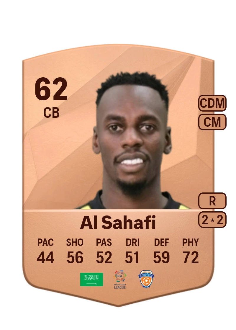 Ziyad Al Sahafi Common 62 Overall Rating