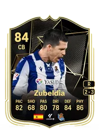 Zubeldia Team of the Week 84 Overall Rating