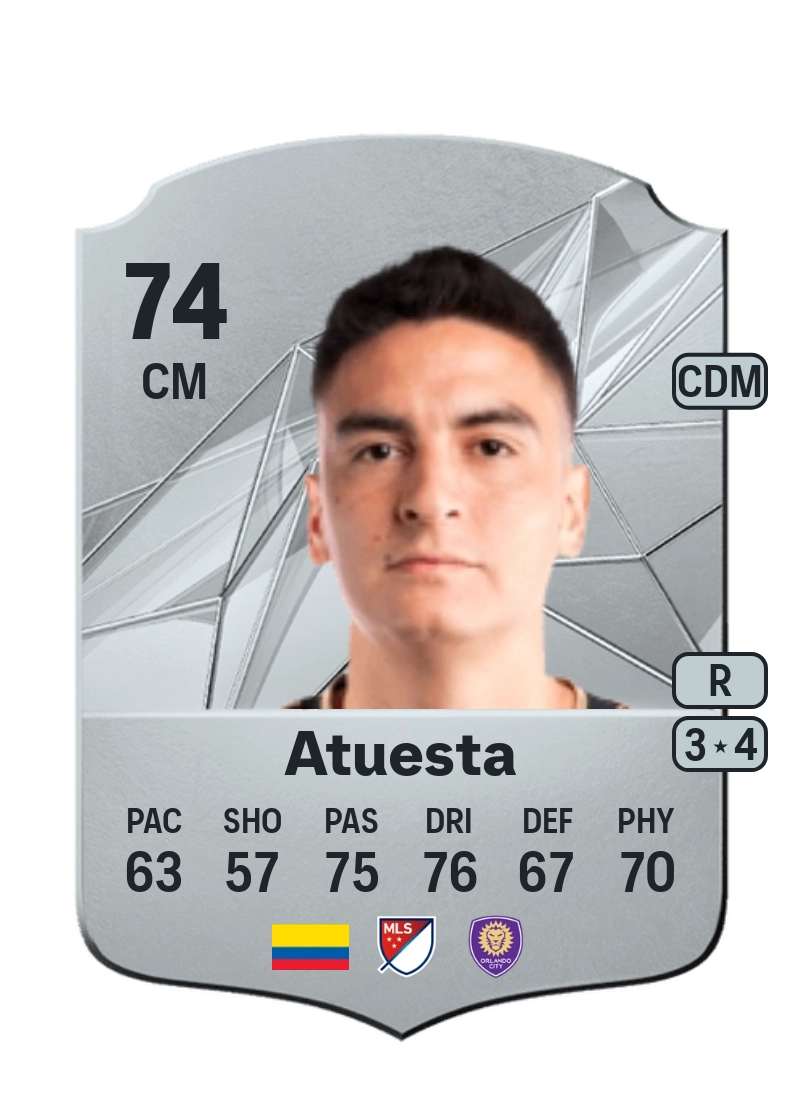 Eduard Atuesta Rare 74 Overall Rating