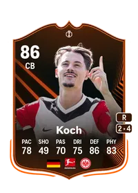 Robin Koch UEL Road to the Knockouts 86 Overall Rating