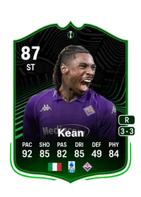 Moise Kean UECL Road to the Knockouts 87 Overall Rating