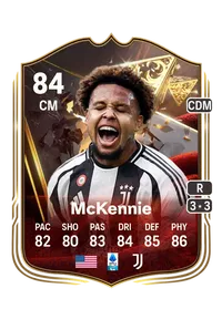 Weston McKennie Centurions 84 Overall Rating