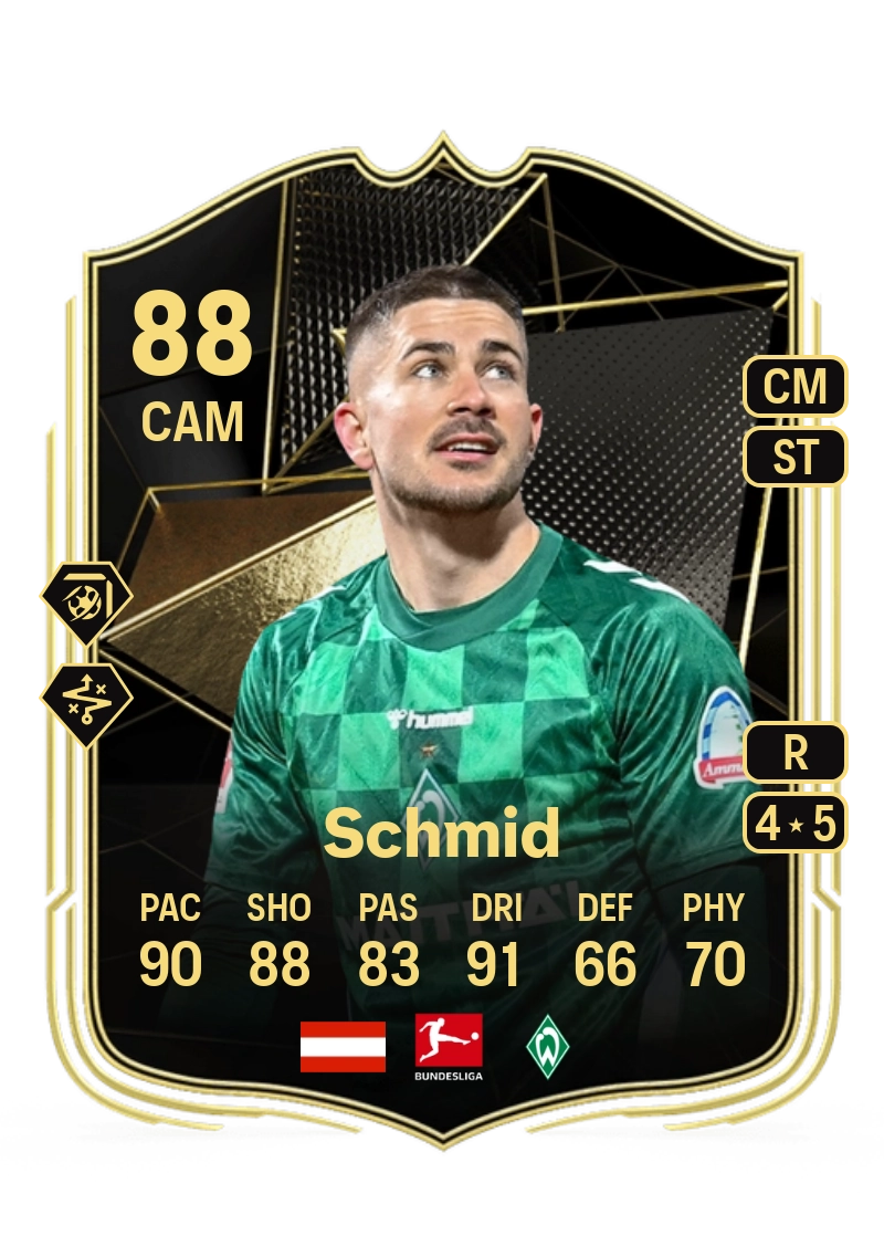 Romano Schmid Team of the Week 88 Overall Rating