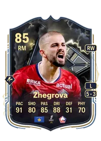 Edon Zhegrova Thunderstruck 85 Overall Rating