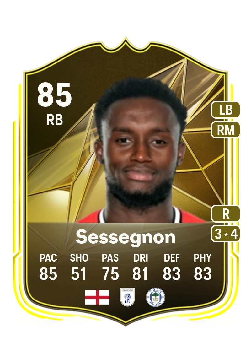 Steven Sessegnon Squad Battles Mastery 85 Overall Rating