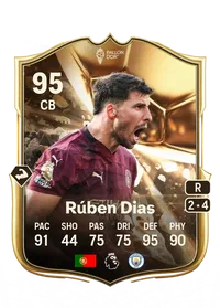 Rúben Dias Ballon d'Or 95 Overall Rating