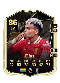 Luis Díaz Team of the Week 86 Overall Rating