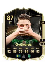 Viktor Gyökeres Team of the Week 87 Overall Rating