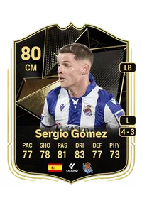 Sergio Gómez Team of the Week 80 Overall Rating