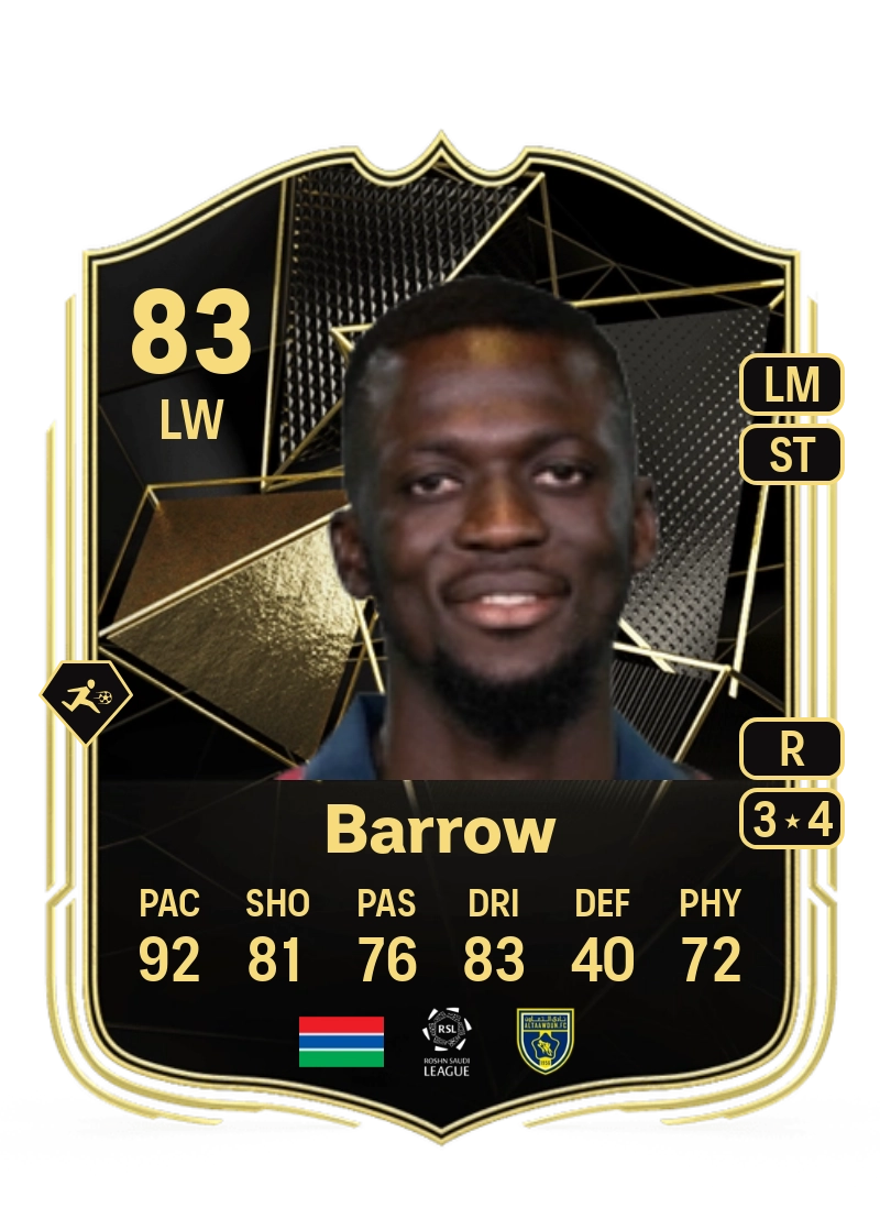 Musa Barrow Team of the Week 83 Overall Rating