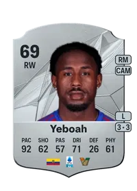 John Yeboah Rare 69 Overall Rating